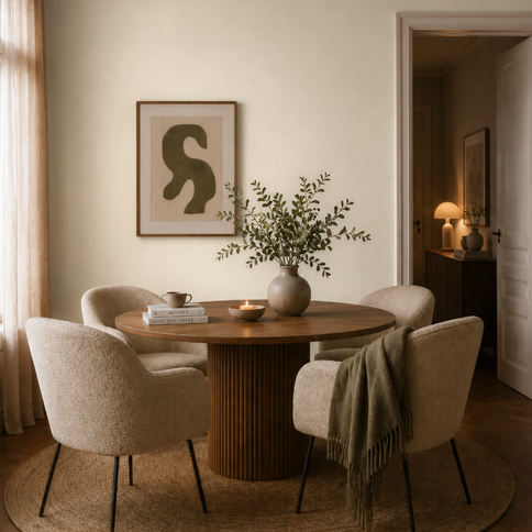 Beige Unitapete wallpaper in the ‘Cosiness’ range by A.S. Création
