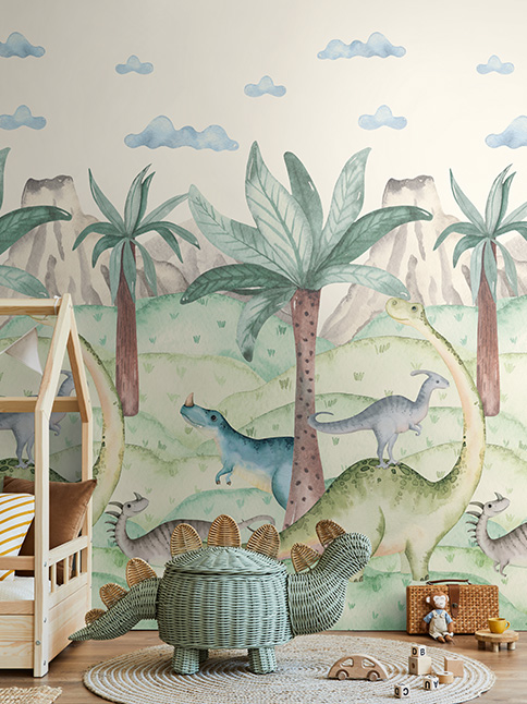 Dinotapete Panel für das Kinderzimmer