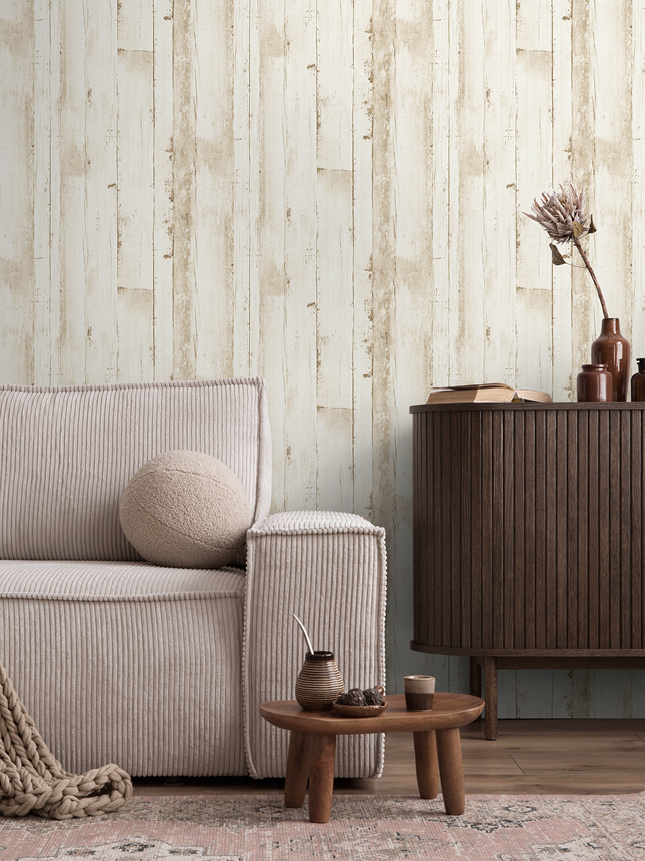 Wallpaper Wooden Panels Natural Living