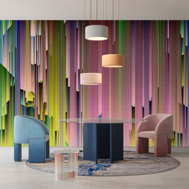 Colorful photo wallpaper with color gradients