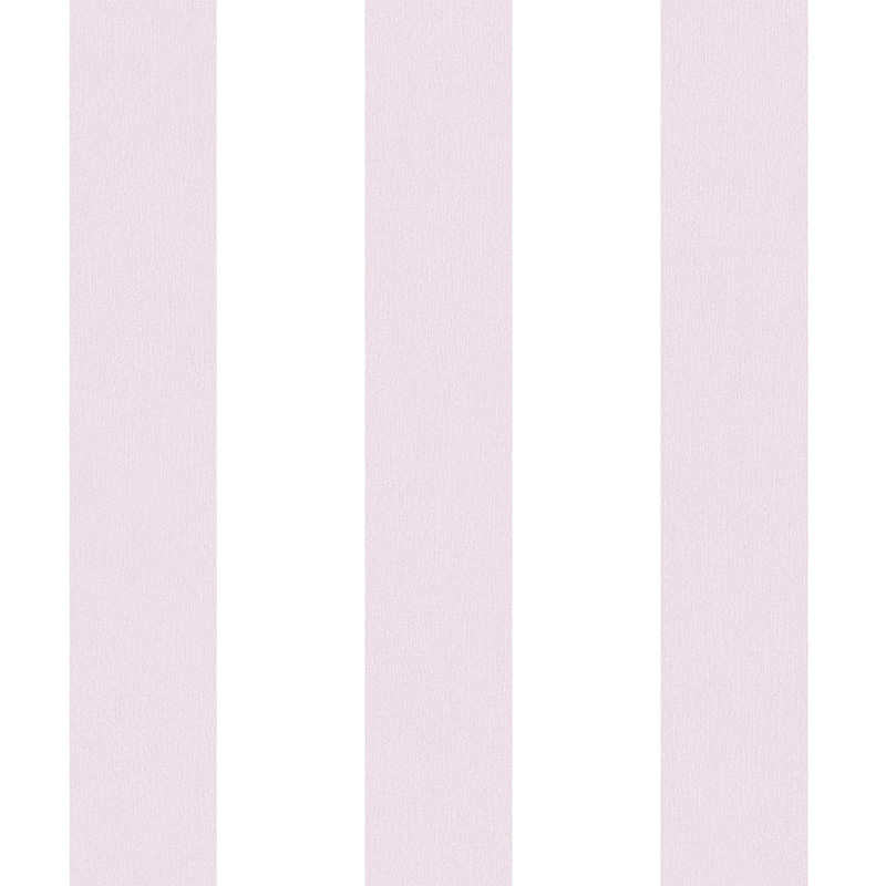 Kinderzimmer Mädchen Tapete Streifen senkrecht – Rosa, Weiß