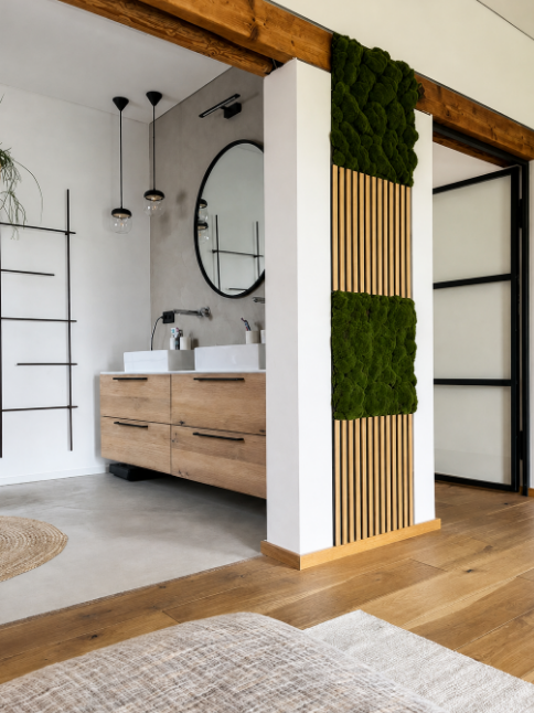 Acoustic panels in the bathroom