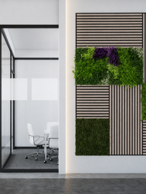 Modular Wall acoustic panels in the office