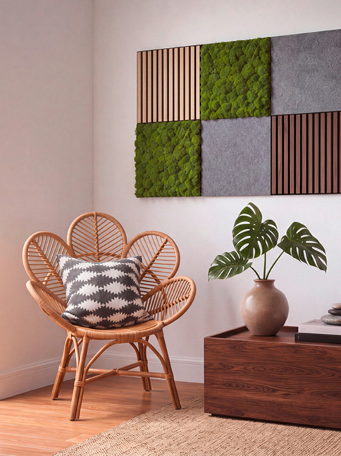 Modular Wall Moos Stone acoustic panels