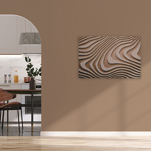 Tableau toile ondulée marron