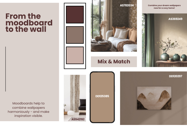 Moodboard wallpaper combination