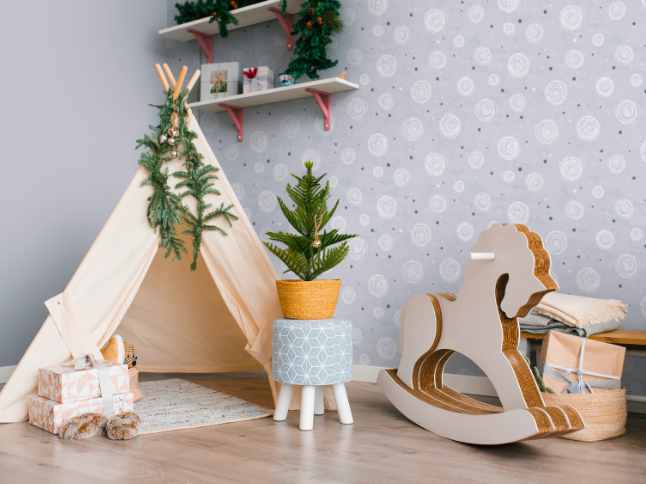 Non-woven wallpaper with playful circles and dots – modern accents for cheerful children's rooms – grey, pink, white