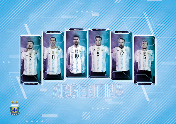 Argentina soccer team on photo wallpaper