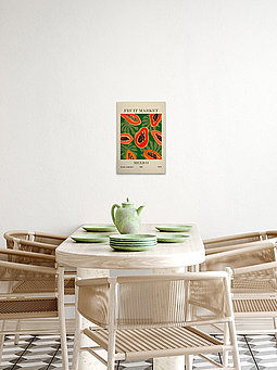 Raumbild Leinwandbild mit Papaya