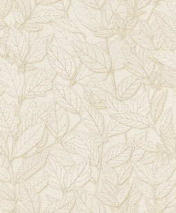 Skandi Tapete mit großen Palmblättern beige, gold