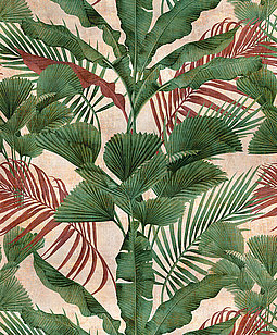 Dschungeltapete mit tropischen Pflanzen