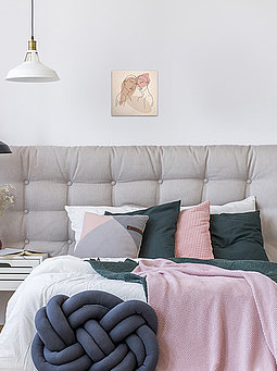 Leinwandbild mit Silhouette 