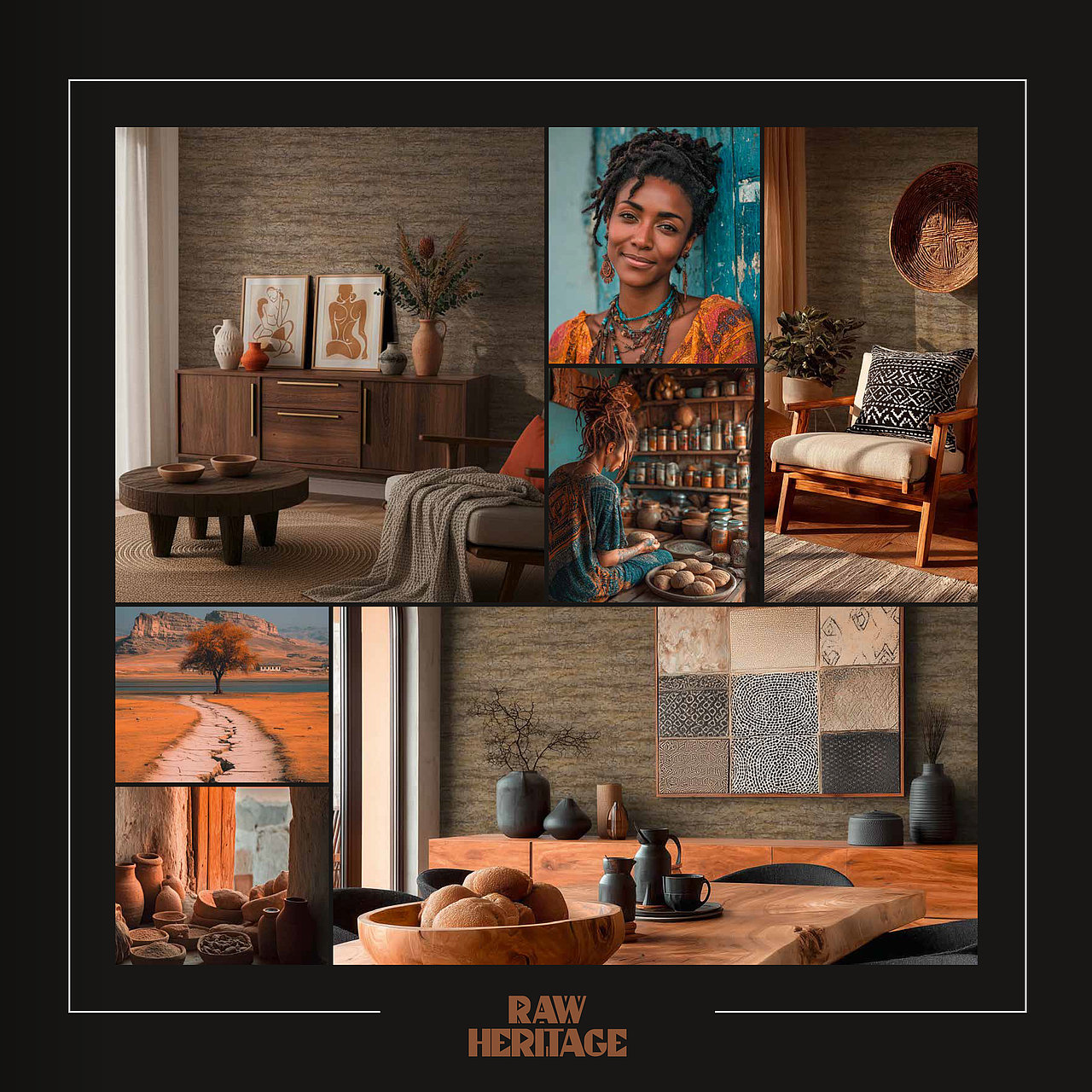 Wallpapers from the Raw Heritage series in the collection